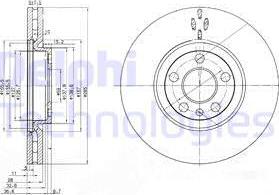 Delphi BG3740 - Brake Disc autospares.lv