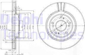 Delphi BG3747 - Brake Disc autospares.lv