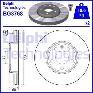 Delphi BG3768 - Brake Disc autospares.lv