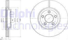 Delphi BG3704 - Brake Disc autospares.lv