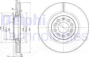 Delphi BG3714-C - Brake Disc autospares.lv