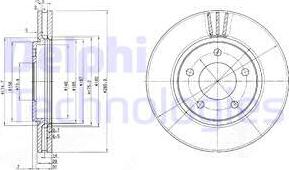 Delphi BG3715 - Brake Disc autospares.lv