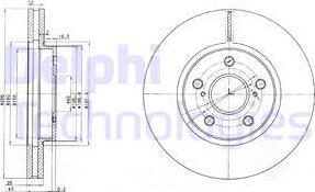 Delphi BG3735 - Brake Disc autospares.lv