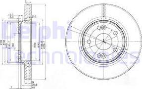 Delphi BG3733 - Brake Disc autospares.lv