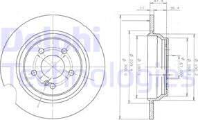 Delphi BG3725 - Brake Disc autospares.lv