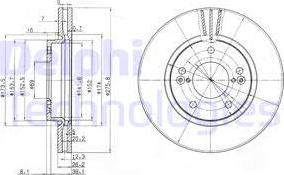 Delphi BG3721 - Brake Disc autospares.lv