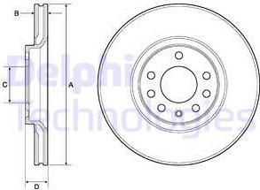Delphi BG3770C - Brake Disc autospares.lv