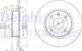 Delphi BG3771 - Brake Disc autospares.lv