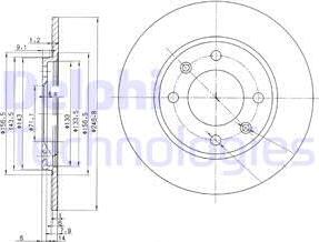 Delphi BG2445 - Brake Disc autospares.lv