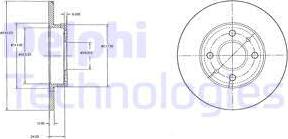 Delphi BG2458C - Brake Disc autospares.lv