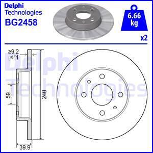 Delphi BG2458 - Brake Disc autospares.lv
