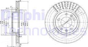 Delphi BG2460 - Brake Disc autospares.lv