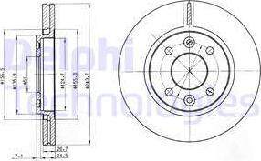 Delphi BG2403 - Brake Disc autospares.lv