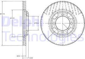 Delphi BG2414 - Brake Disc autospares.lv