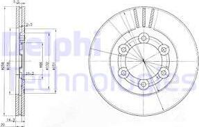 Delphi BG2416 - Brake Disc autospares.lv