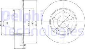 Delphi BG2410 - Brake Disc autospares.lv