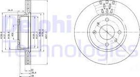 Delphi BG2413 - Brake Disc autospares.lv