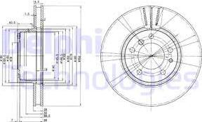 Delphi BG2434 - Brake Disc autospares.lv