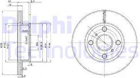 Delphi BG2424C - Brake Disc autospares.lv