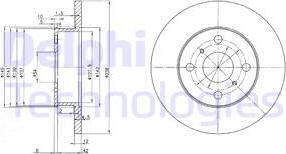 Delphi BG2597 - Brake Disc autospares.lv