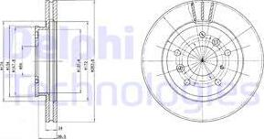 Delphi BG2547 - Brake Disc autospares.lv