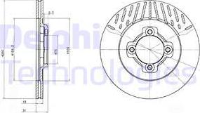 Delphi BG2554 - Brake Disc autospares.lv