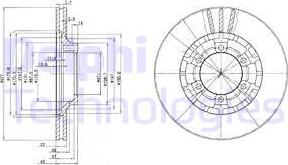 Delphi BG2561 - Brake Disc autospares.lv