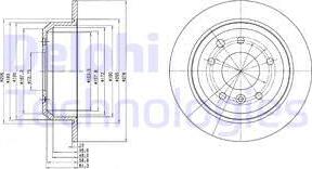 Delphi BG2515 - Brake Disc autospares.lv