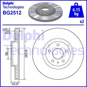 Delphi BG2512 - Brake Disc autospares.lv