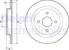 Delphi BG2537 - Brake Disc autospares.lv