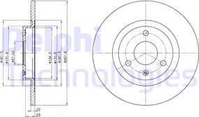 Delphi BG2527 - Brake Disc autospares.lv