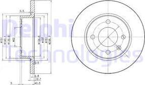 Delphi BG2576 - Brake Disc autospares.lv