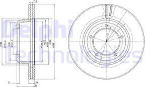 Delphi BG2612 - Brake Disc autospares.lv