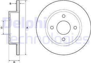Delphi BG2683 - Brake Disc autospares.lv