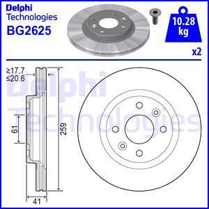 Delphi BG2625 - Brake Disc autospares.lv