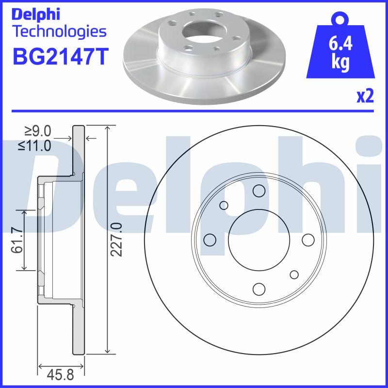 Delphi BG2147T - Brake Disc autospares.lv