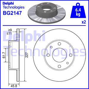 Delphi BG2147 - Brake Disc autospares.lv
