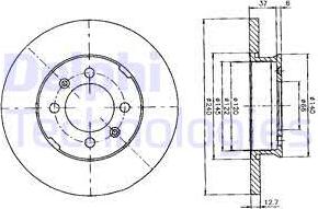 Delphi BG2150 - Brake Disc autospares.lv