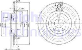 Delphi BG2844 - Brake Disc autospares.lv