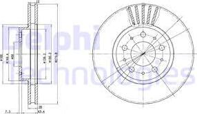 Delphi BG2841C - Brake Disc autospares.lv