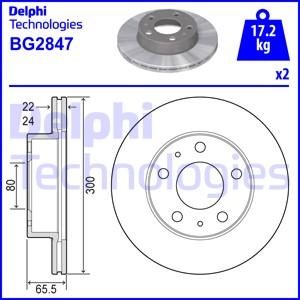 Delphi BG2847 - Brake Disc autospares.lv