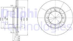 Delphi BG2807 - Brake Disc autospares.lv