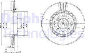 Delphi BG2815 - Brake Disc autospares.lv