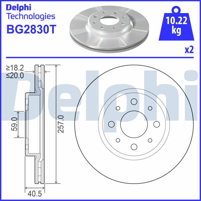 Delphi BG2830T - Brake Disc autospares.lv