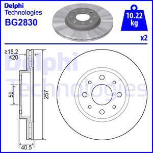 Delphi BG2830 - Brake Disc autospares.lv