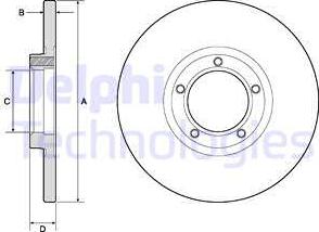 Delphi BG2349 - Brake Disc autospares.lv