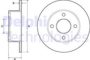Delphi BG2343 - Brake Disc autospares.lv