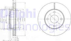 Delphi BG2350 - Brake Disc autospares.lv