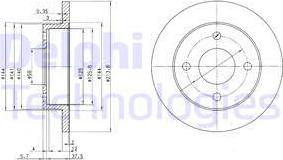 Delphi BG2357 - Brake Disc autospares.lv