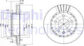 Delphi BG2384 - Brake Disc autospares.lv